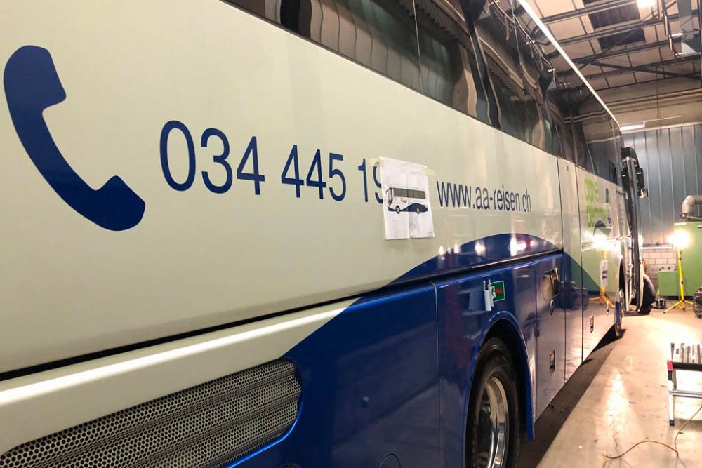 Beschriften Man Bus Reisecar Aare Aemme Reisen Events 21