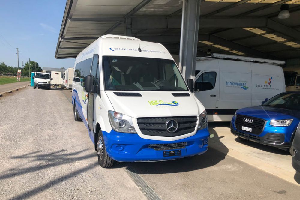 Beschriften Merc Sprinter Kleinbus Aare Aemme Reisen Events 26