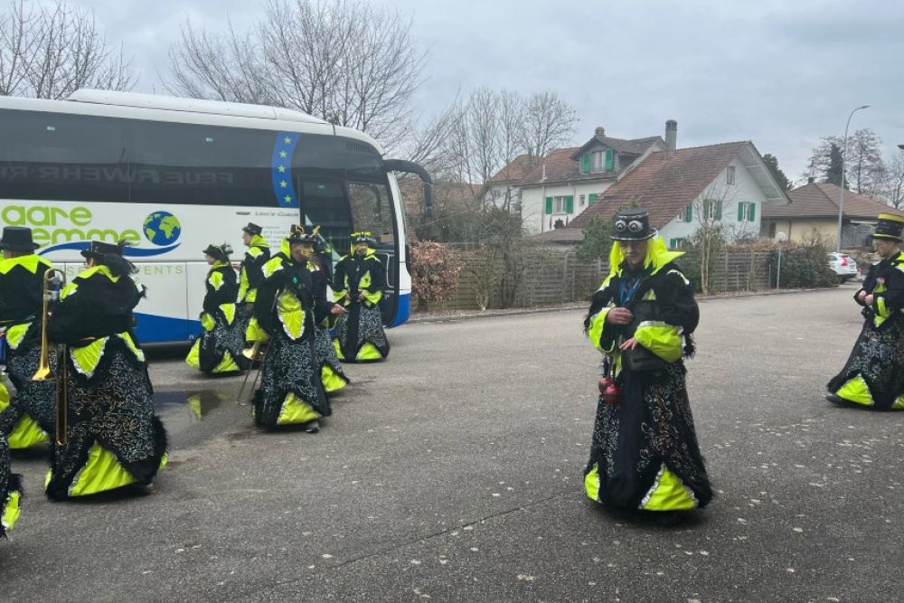 Guggenschränzer Recherwil zu Besuch in Oberbipp 18.02.2024
